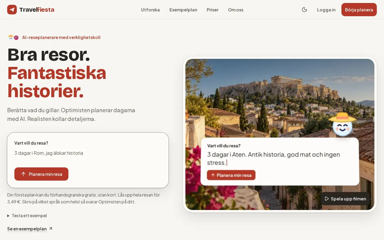 Skærmbillede af travelfiesta.se
